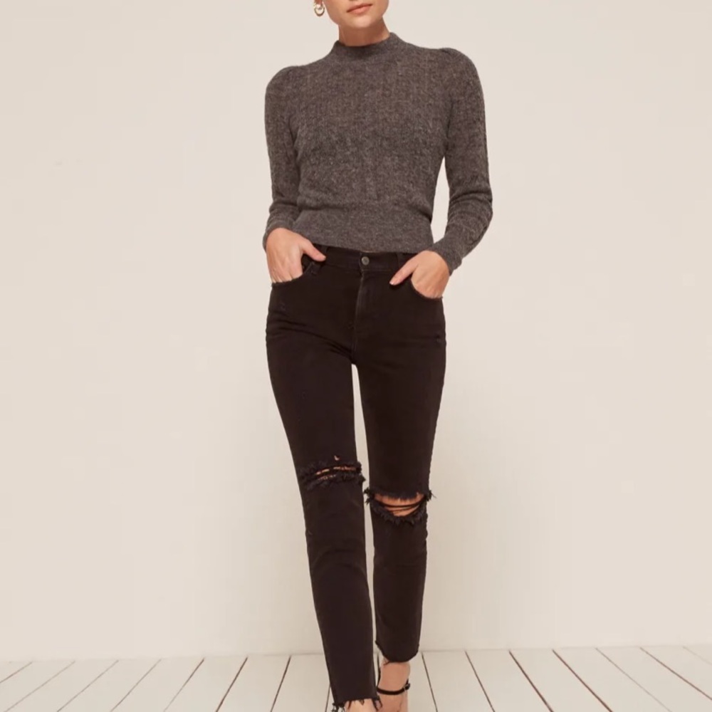 Black reformation jeans